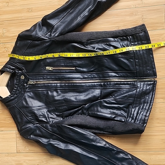 MK 100% Leather motto jacket L - Picture 9 of 13